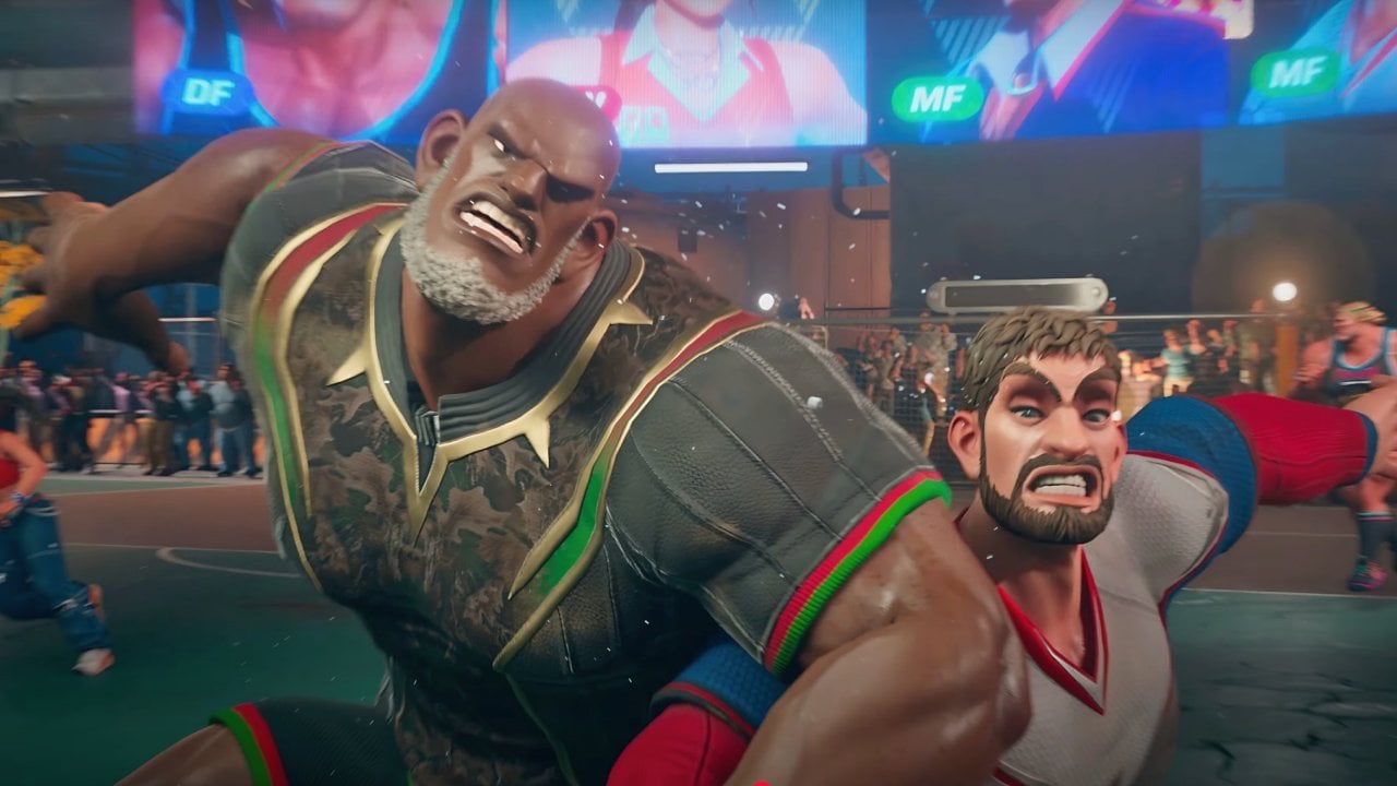 Characters clash in a heated street football match