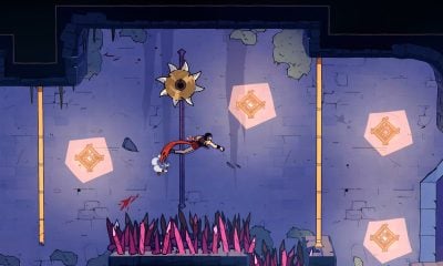 En krigare svingar sig förbi fällor och spikar i ett Game Pass-plattformsspel