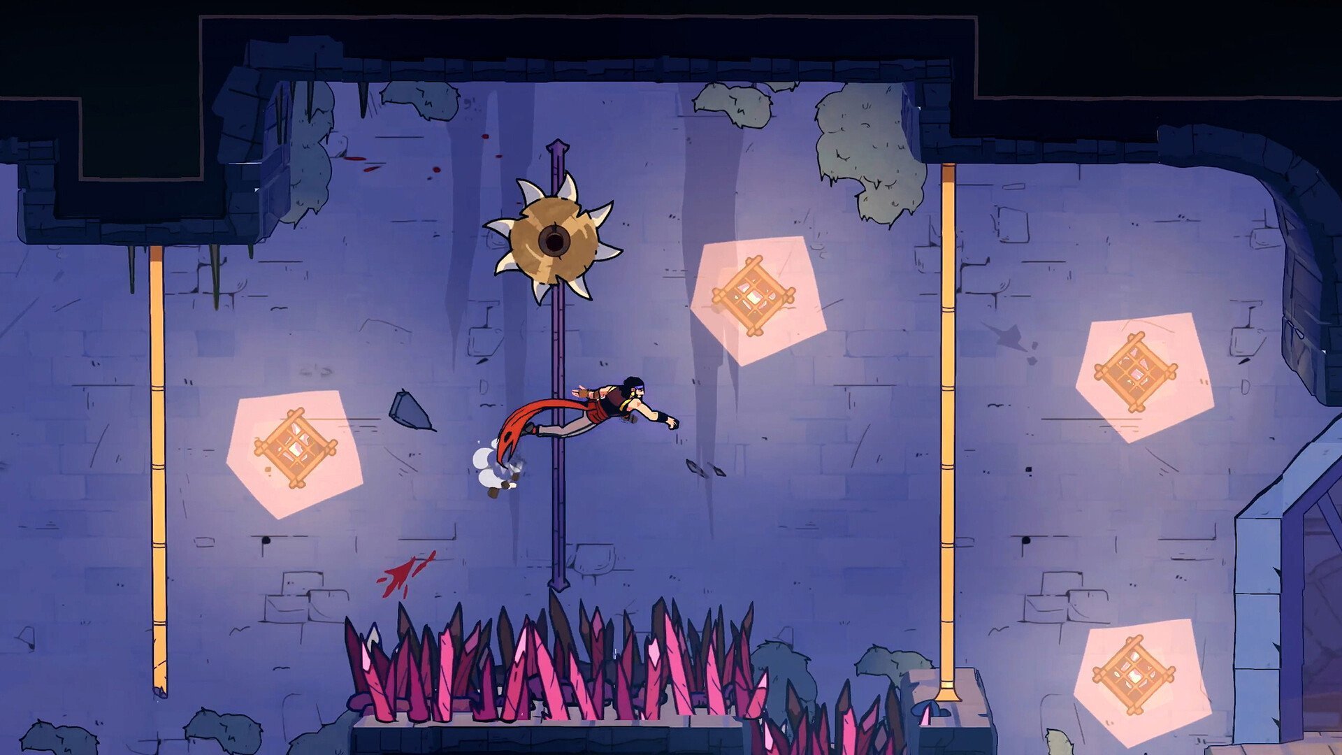 Un guerriero supera trappole e punte in un platform del Game Pass