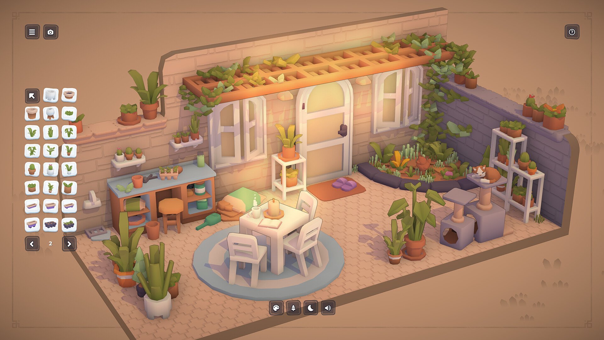Intérieur d'une petite salle de jardin
