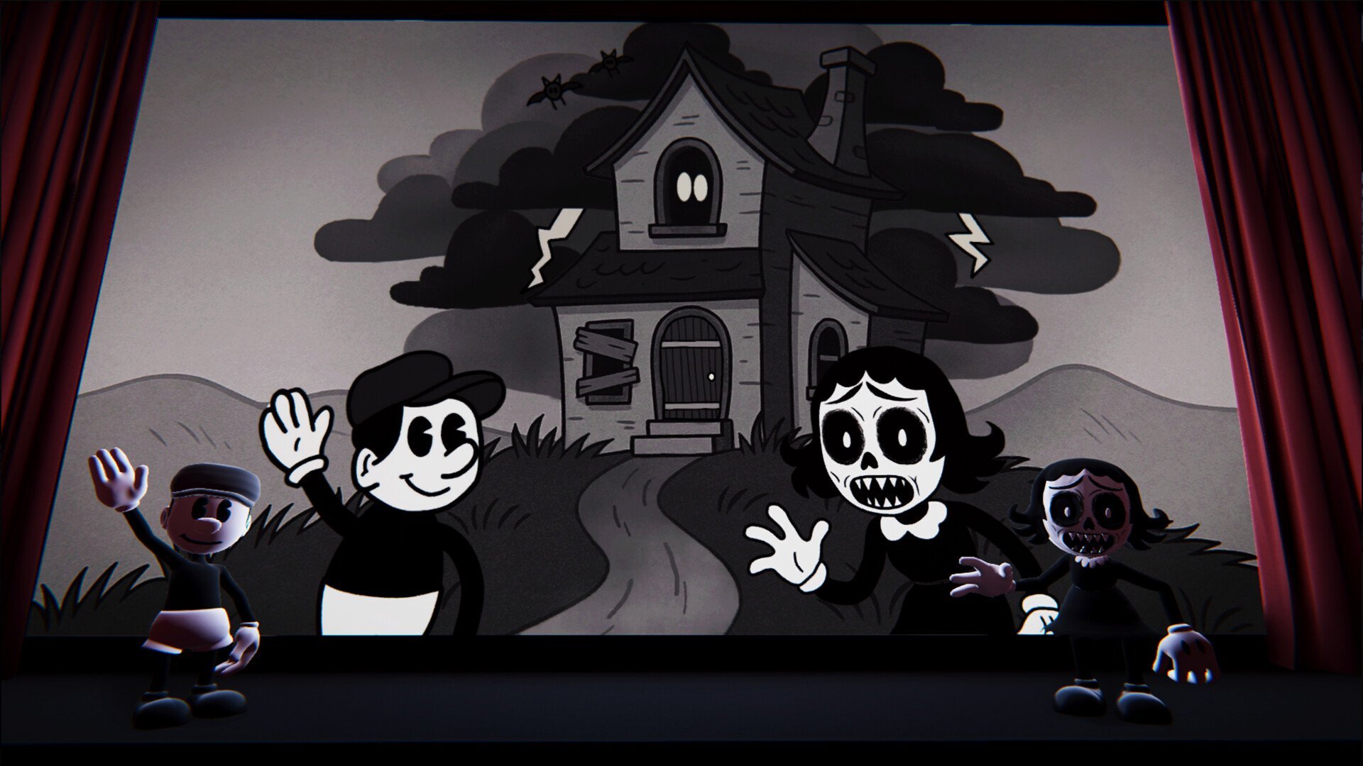 Paper Panic short film playing on cinema screen