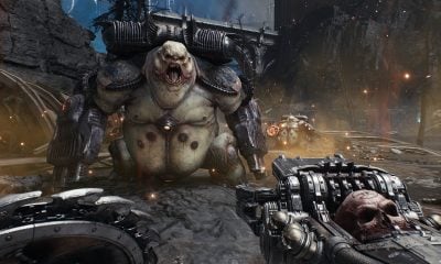 Slayer faces off against massive demon-like creatures in FPS Steam game