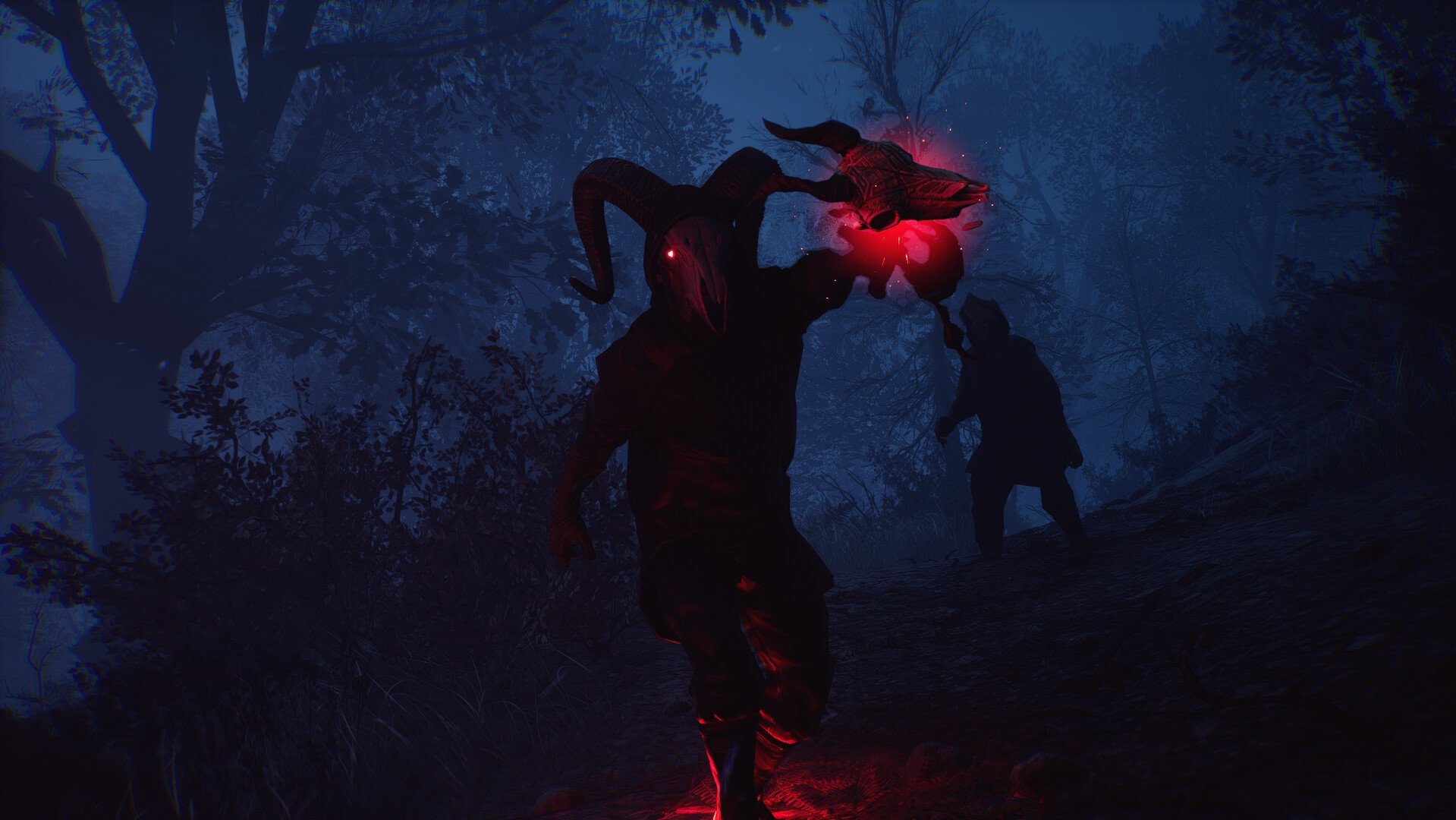 Masked enemies pursuing protagonist