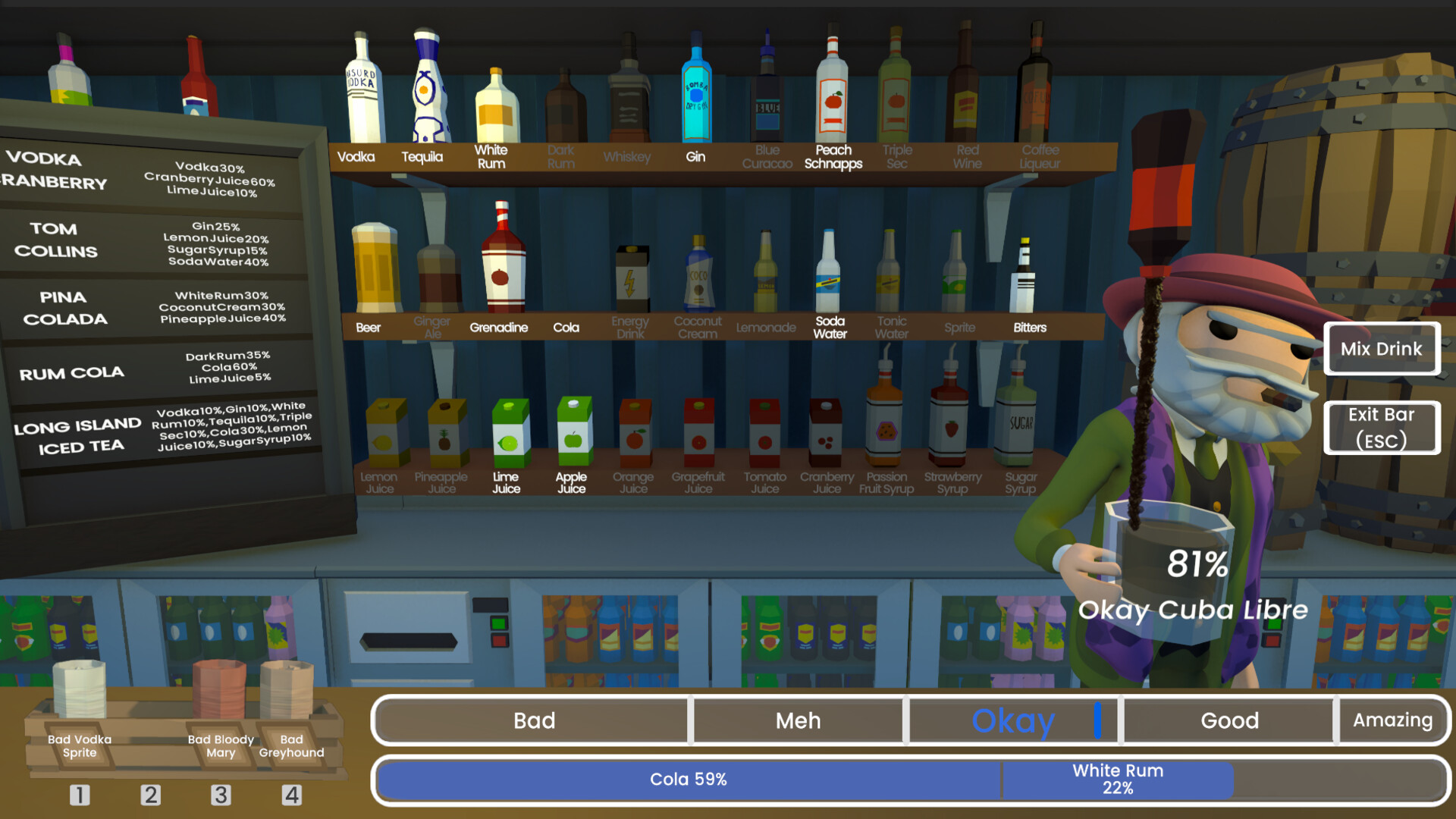 Bar After Bar Mixology Gameplay