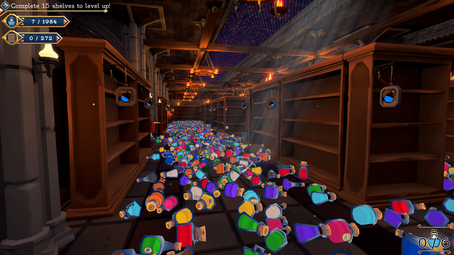Potions sprawled out across the floor
