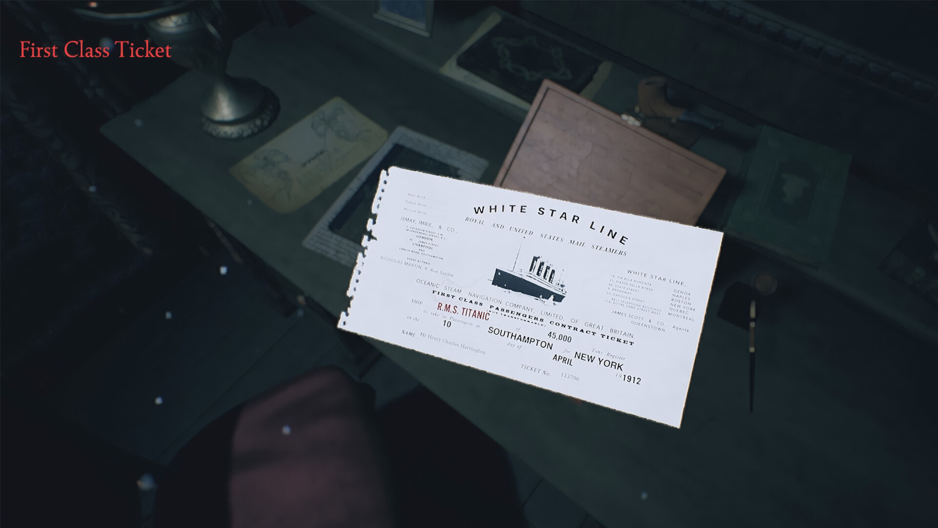 First Class Ticket, Titanic Escape Simulator