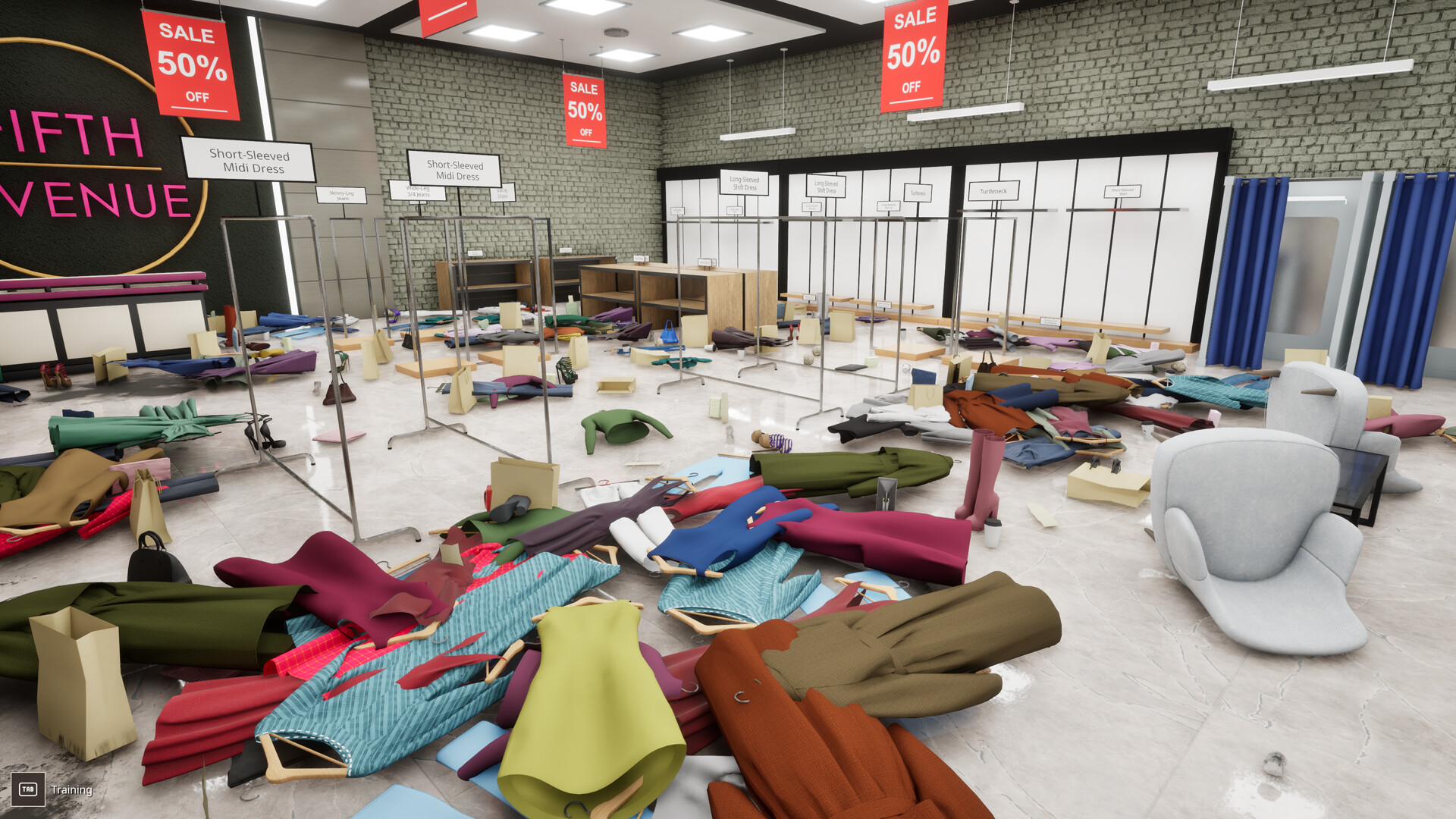 Clothes Store, Black Friday Janitor: Clean Up the Whole Mall
