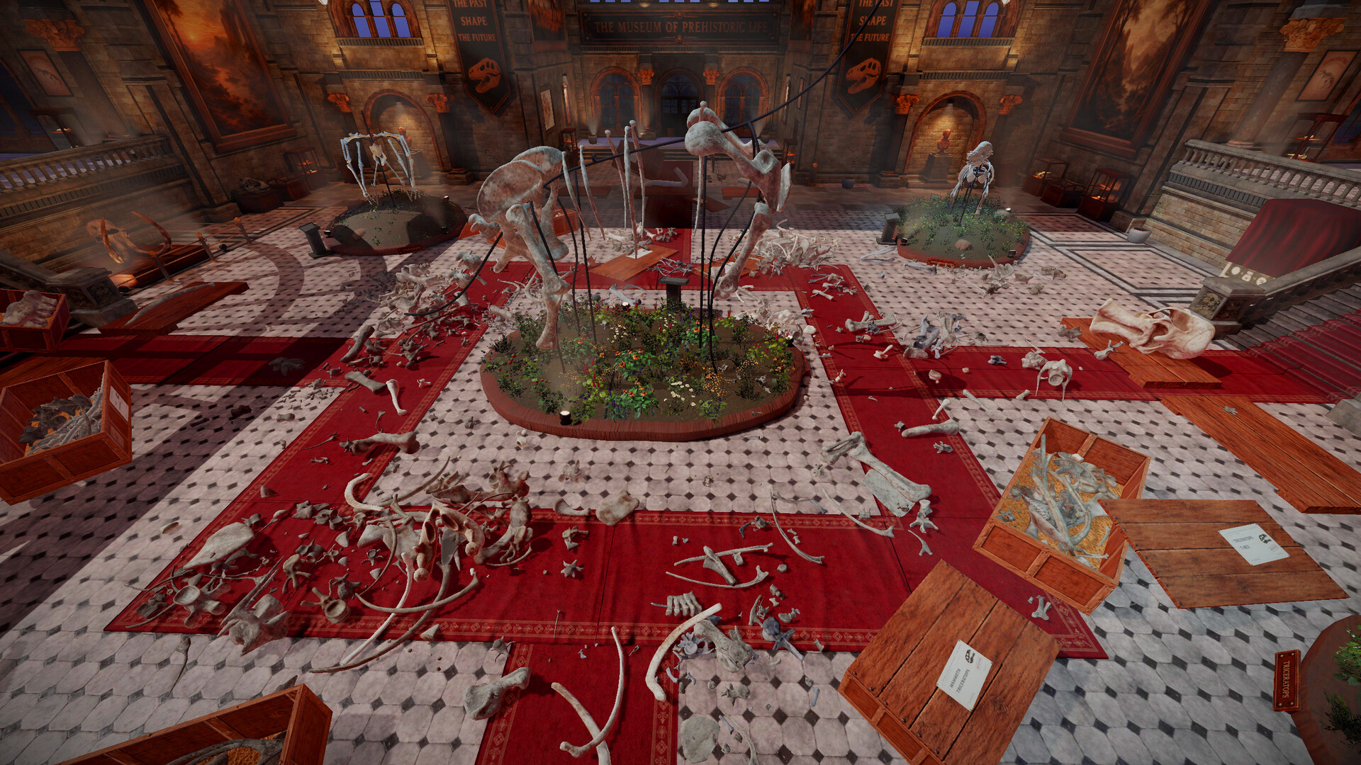 Museum Interior, DinoBones: Tidy Up the Museum!