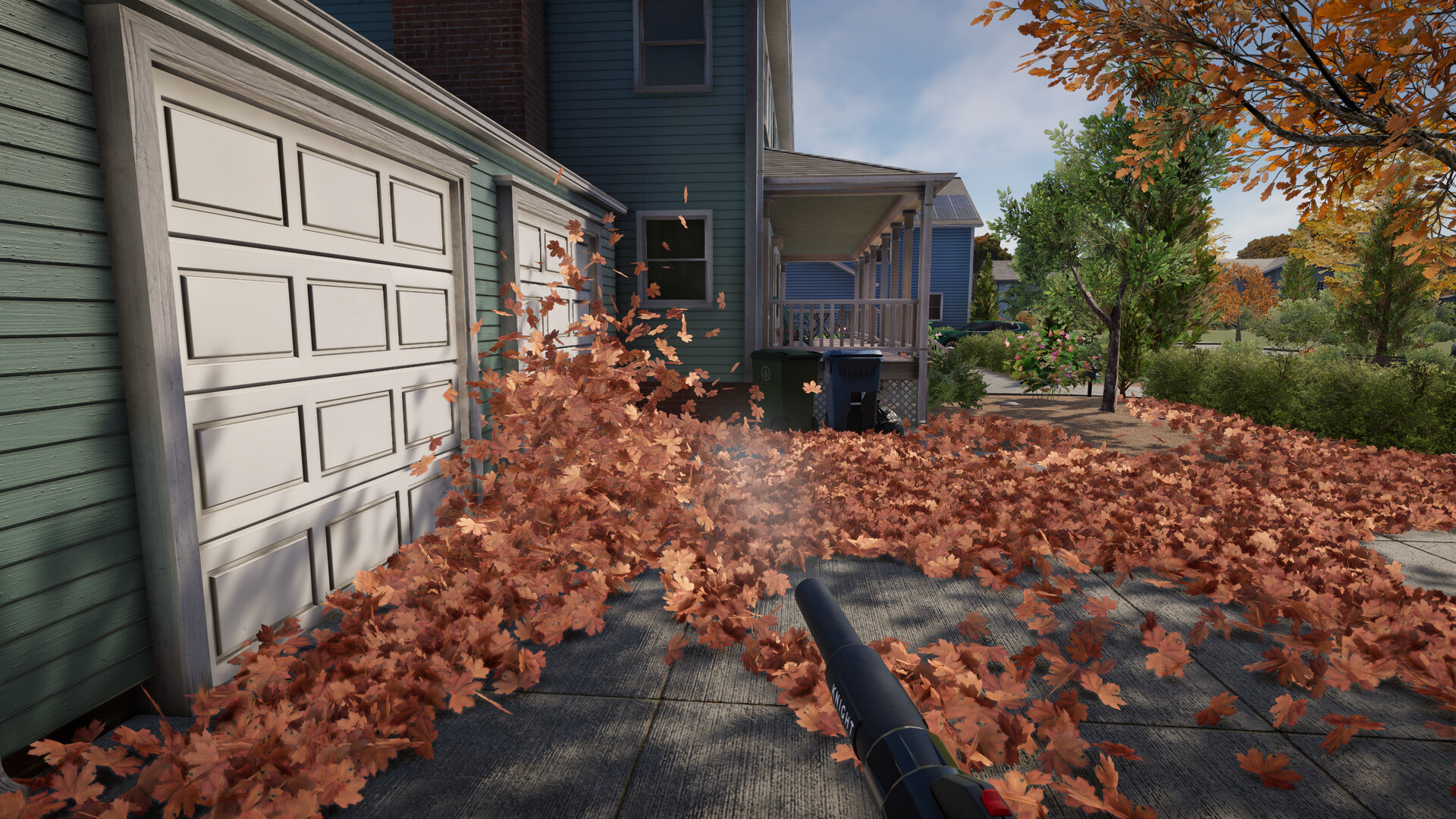Leaf Blowing Gameplay, Lawn Mowing Simulator 2
