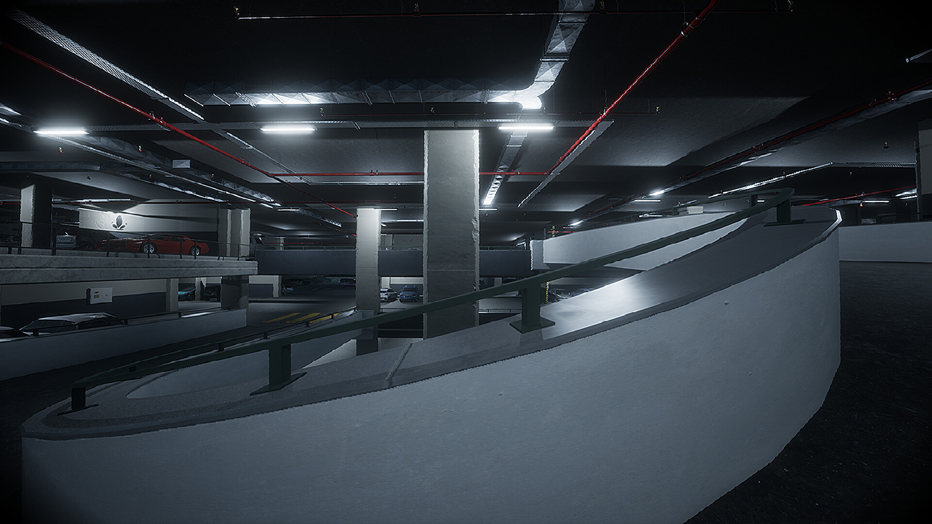 Multi-story parking lot, Level P