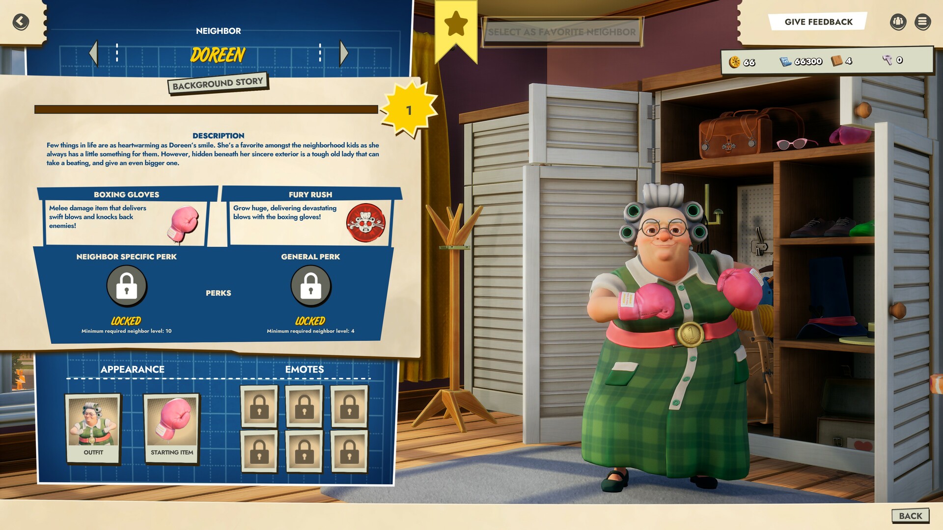 Character Selection, Neighbors: Suburban Warfare
