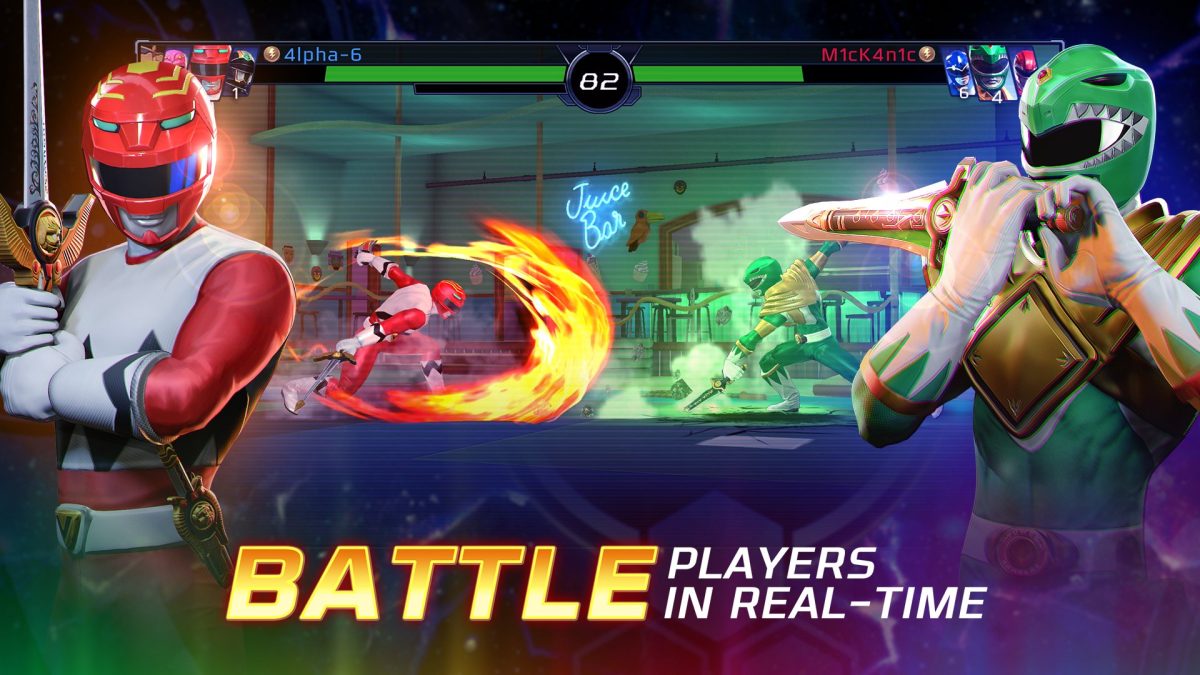 A fast-paced Power Rangers fighting game where players battle in real time, with action similar to DCKO