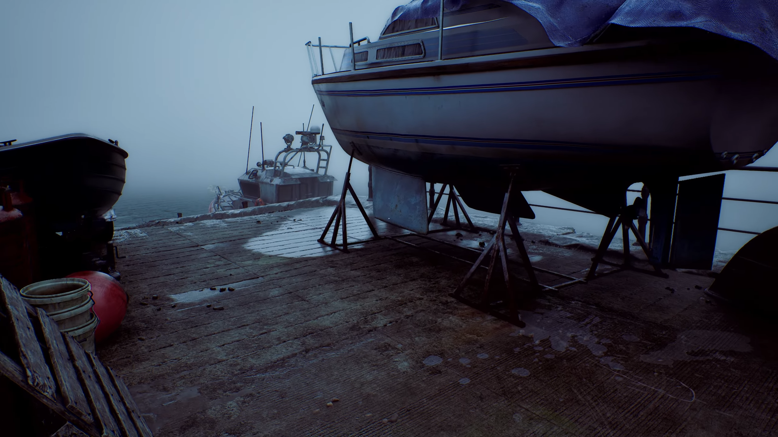 dock with ships