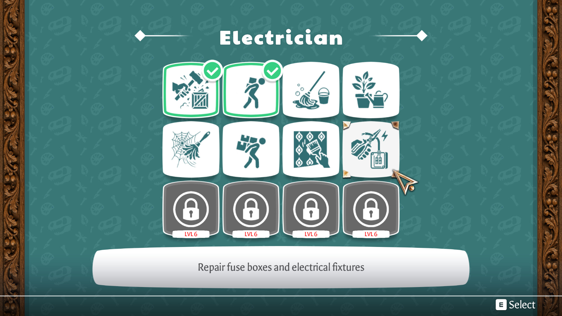 Tidy Up History Abilities Menu