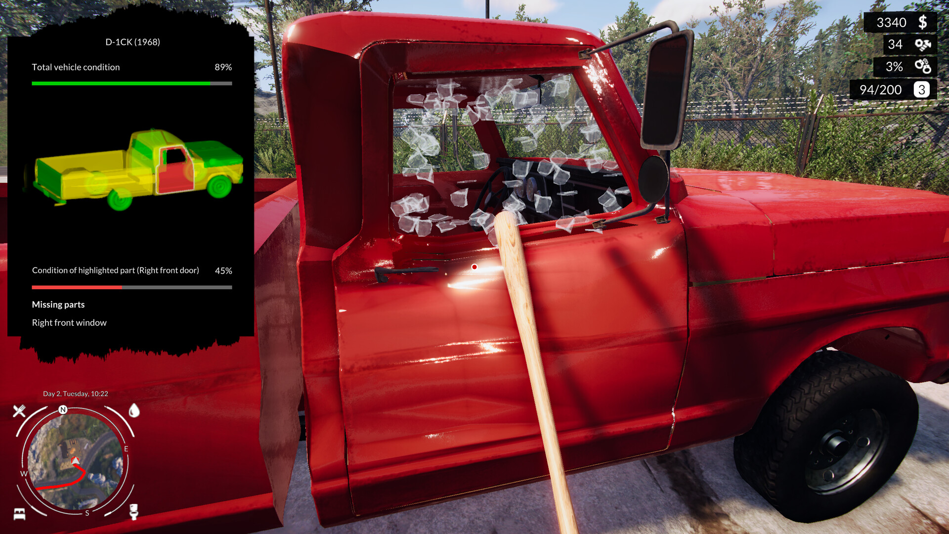 Car window being vandalized, Used Cars Simulator