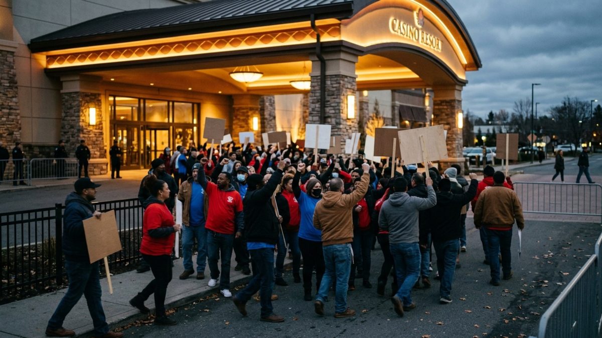 Teamsters and UNITE HERE Workers Strike at Encore Boston Harbor