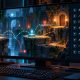 AI-generated conceptual illustration of automated game playtesting.