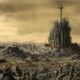 A tall mechanical tower rises above an industrial wasteland in Machinarium.