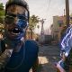 A survivor wears sunglasses and holds an electrified weapon in Dead Island 2.