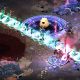 Melinoe casts a bright circular attack in a dark clearing in Hades II.